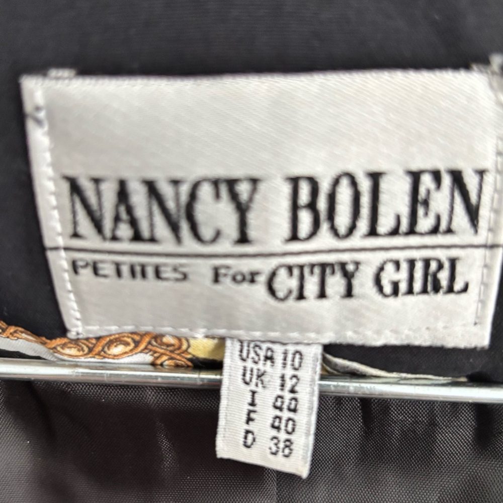 VTG NANCY BOLEN “CITY GIRL” LINE JUNGLE FOLIAGE PRINT LIONS & LEOPARDS SZ 10 - Picture 4 of 13